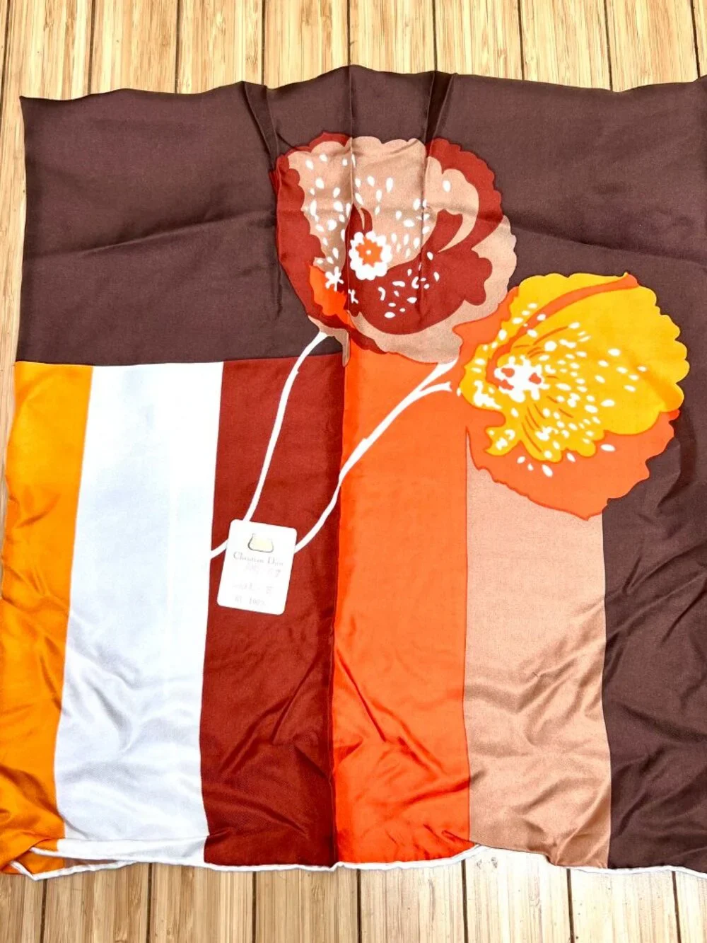 New-Christian Dior silk Satin Neck-kerchief 21